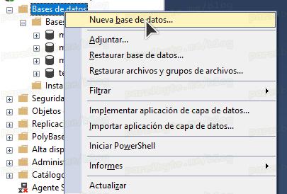 21 - Crear nueva base de datos