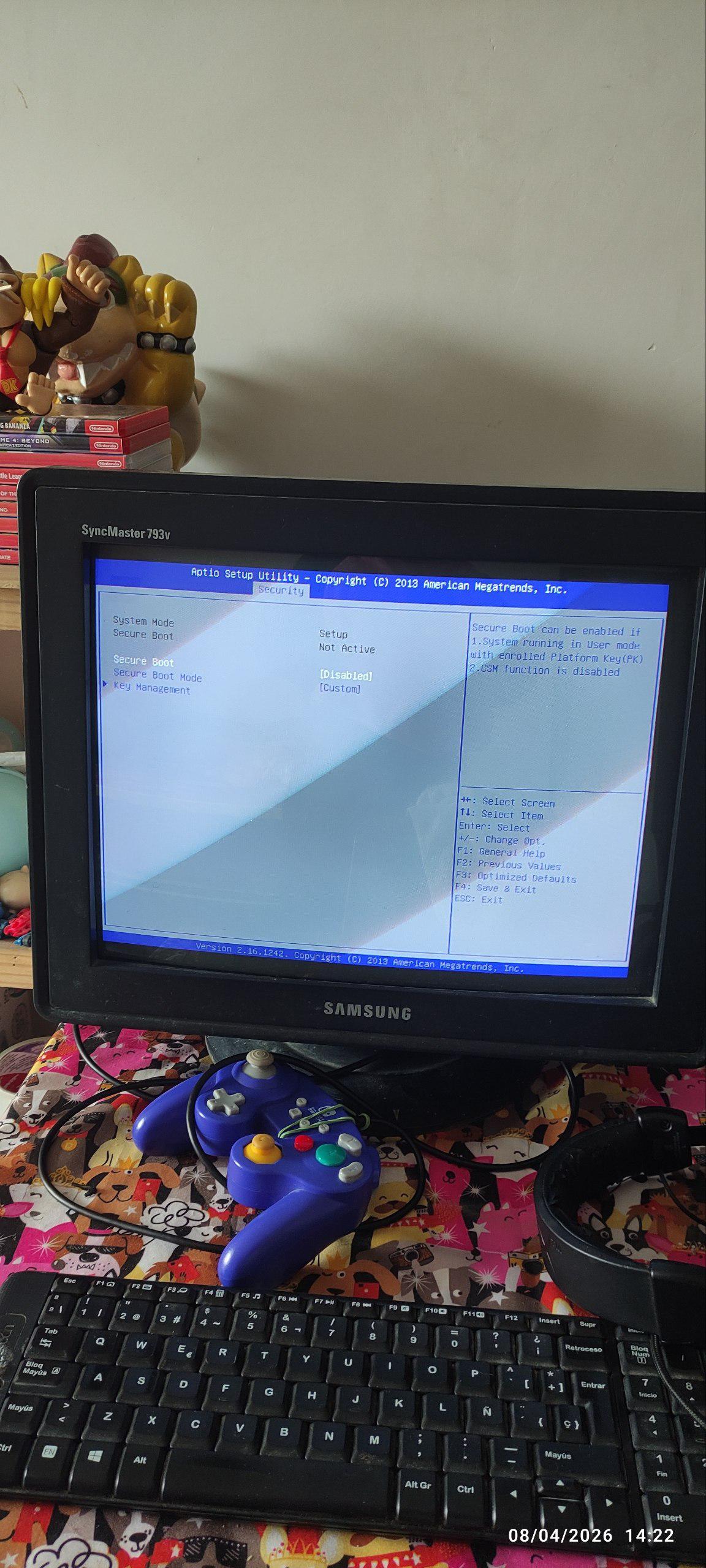 Configuración de BIOS para instalar Elementary OS 8 en PC antigua