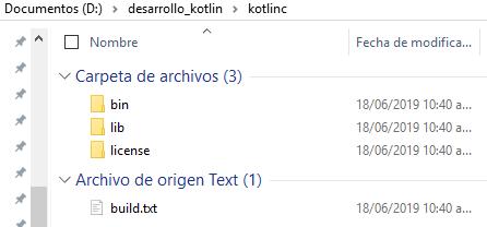 Ruta de extracción de kotlinc