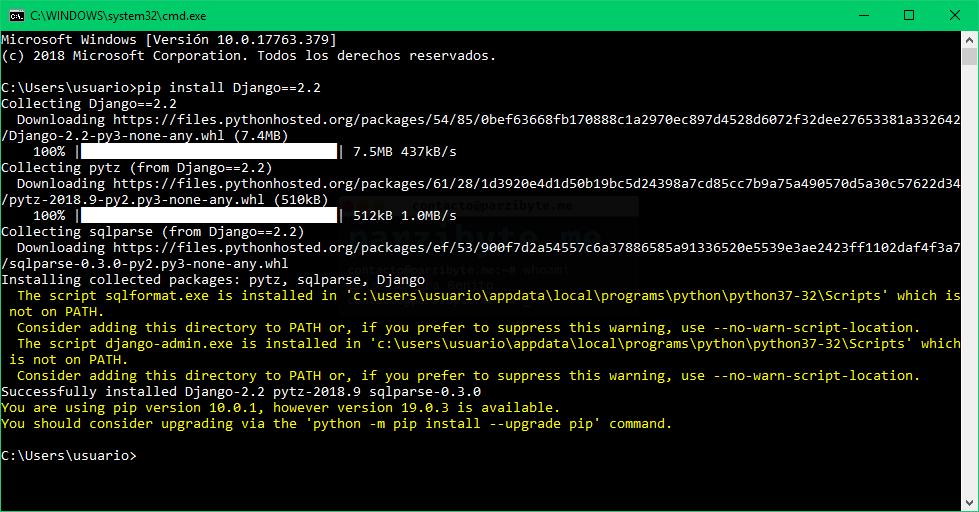 1 - Instalar Django usando PIP
