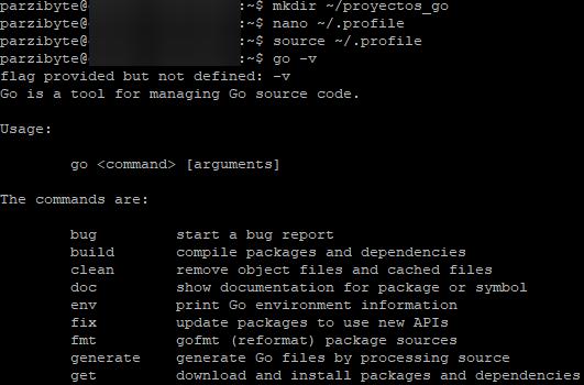 Go en la PATH de Linux