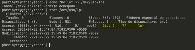 Asignar permisos para usar impresora térmica en Linux