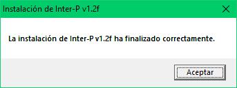4 - Instalación de Inter P terminada