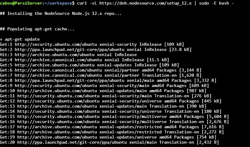 Agregar repositorios de Node a Ubuntu