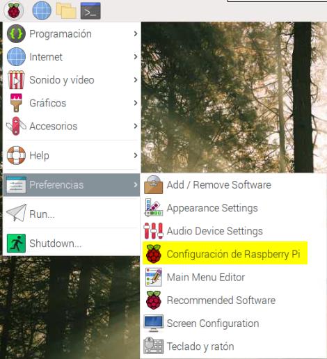 Configuración de Raspberry Pi