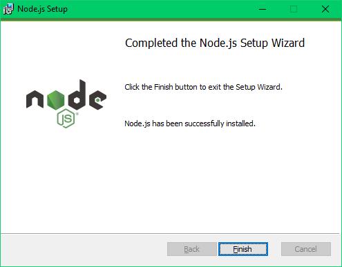 Instalación de Node.JS terminada
