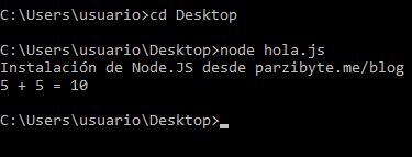 Probar Node.Js con archivo