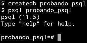 Crear base de datos e iniciar CLI de psql