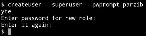 Crear usuario de PostgreSQL en Termux (Android)