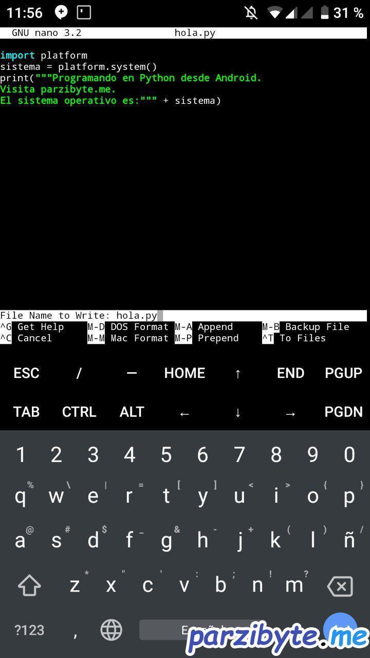 3 - Crear archivo para probar ejecución de script de Python