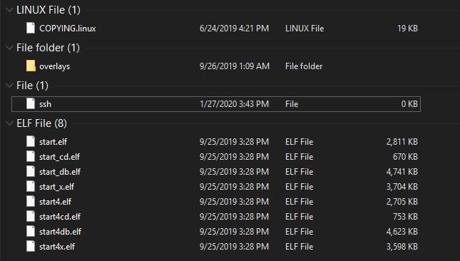 Crear archivo ssh dentro de sd de Raspberry Pi 4