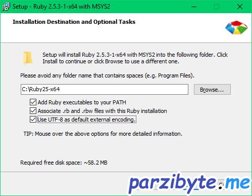 Instalación de Ruby 2 - Agregar a PATH y poner codificación en utf8