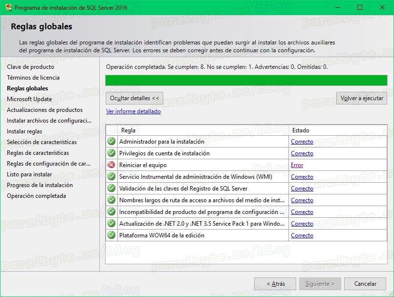 4 - Comprobar reglas globales