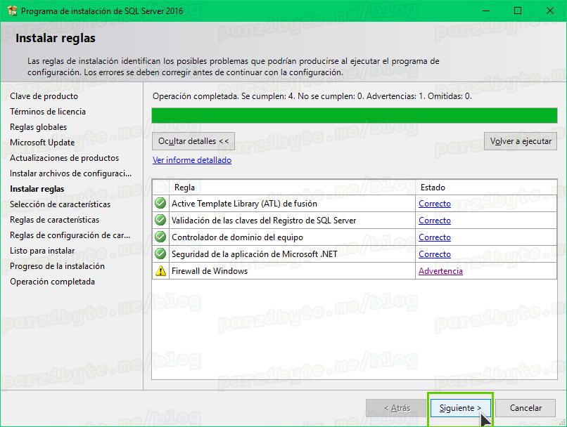 7 - Instalar reglas