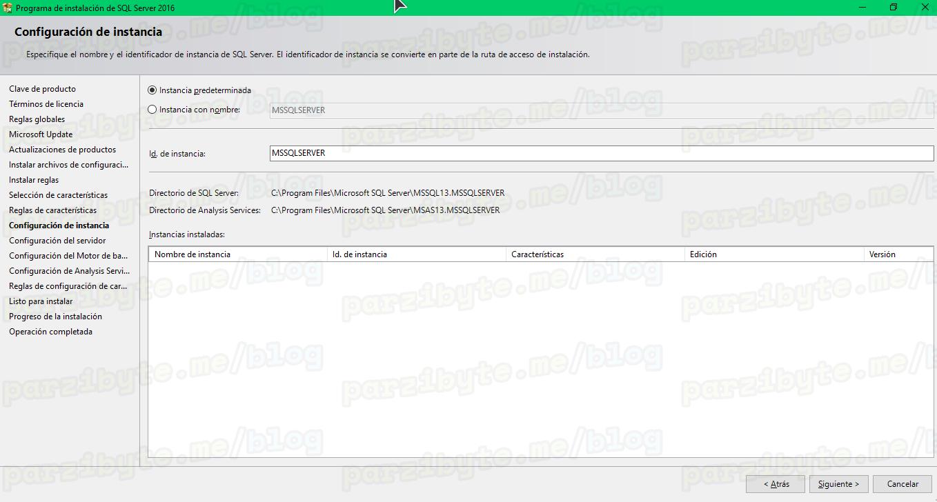 9 - Configuración de instancia