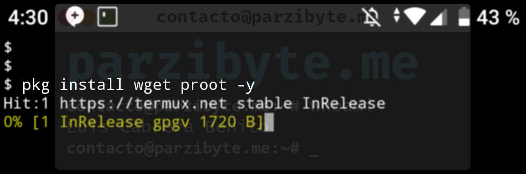 1 - Instalar wget y proot en Termux