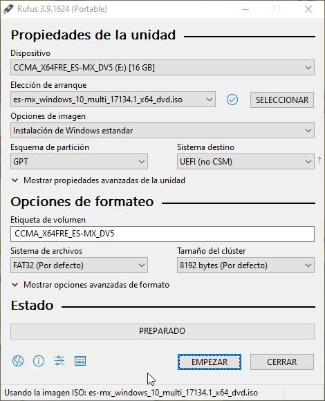 Opción GPT