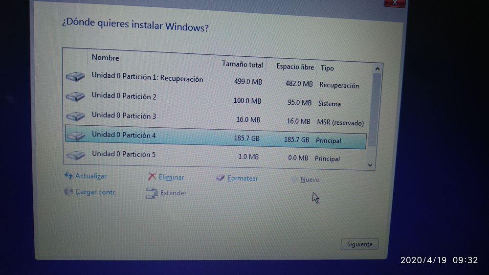 Particiones de Windows
