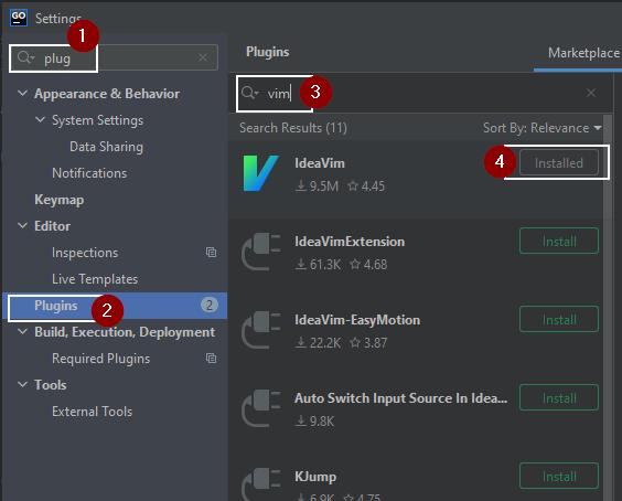 Instalar plugin de IdeaVim en editores de JetBrains