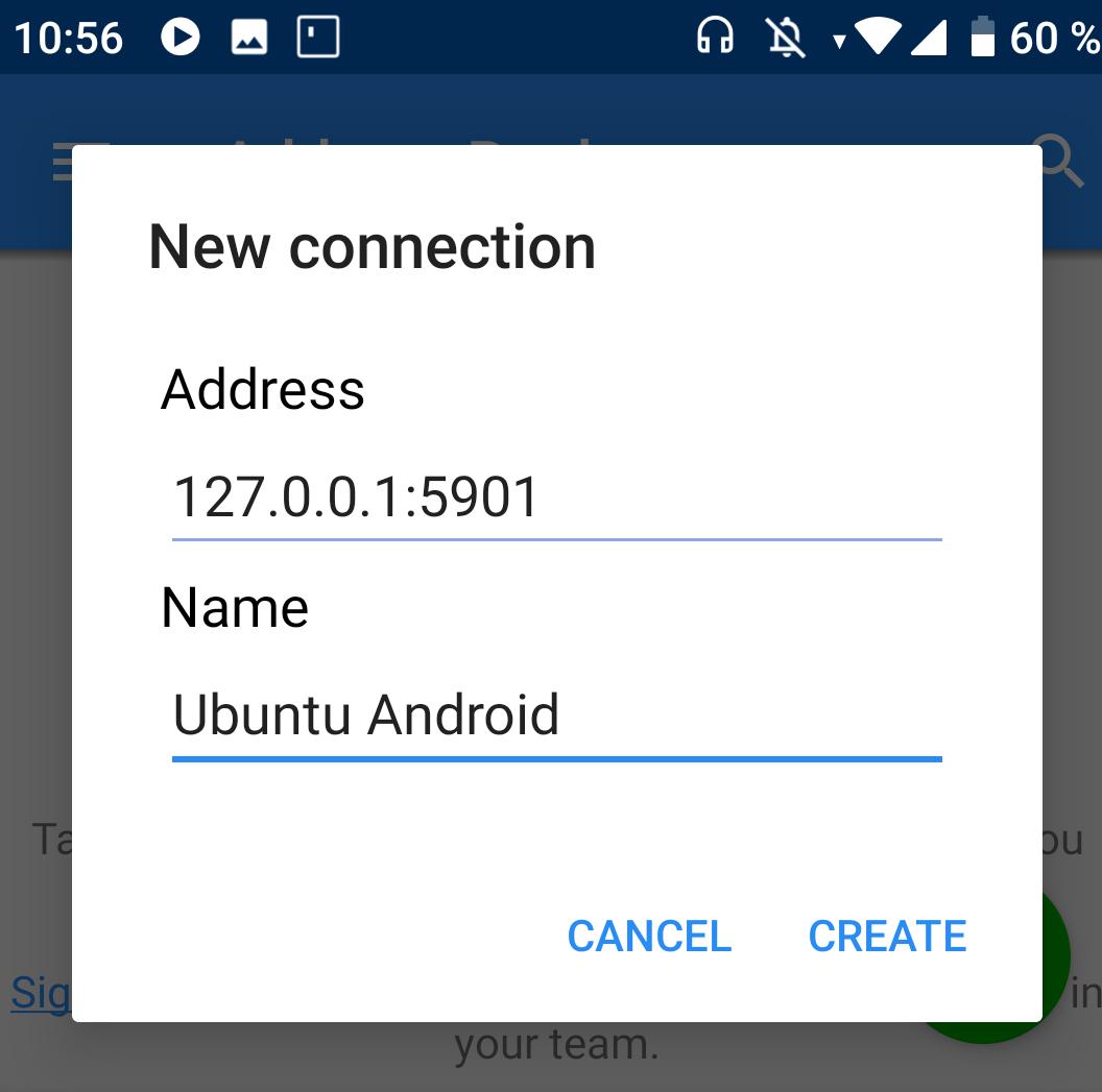 Conectar a VNC local desde Android