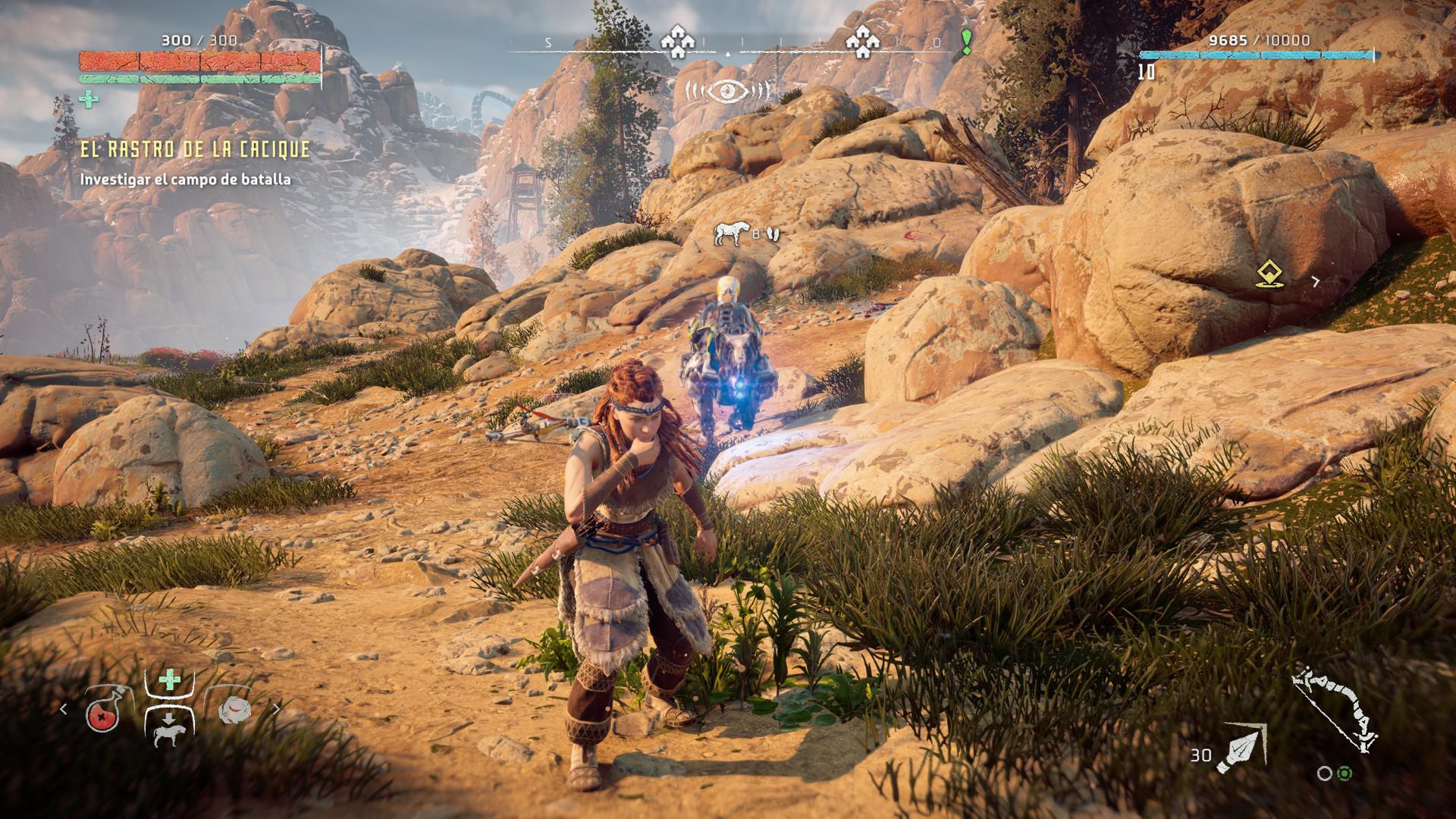 Invocar caballo en Horizon Zero Dawn