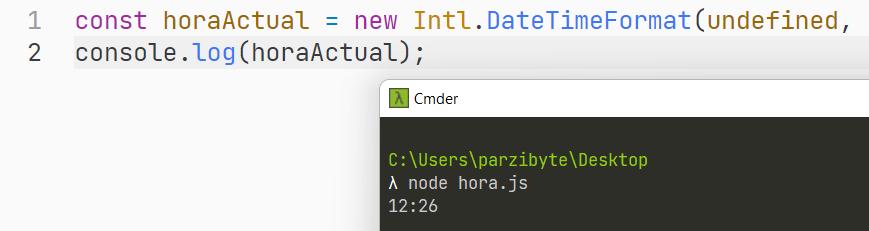 Obtener hora en formato de 24 horas con JavaScript
