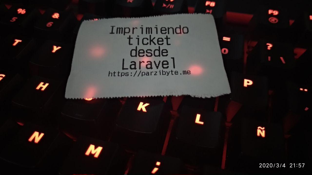 Ticket impreso con Laravel y ESC POS