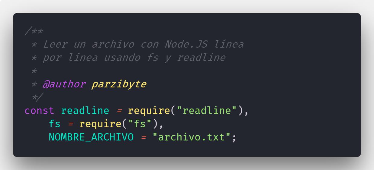 Leer contenido de archivo con Node.JS, readline y fs