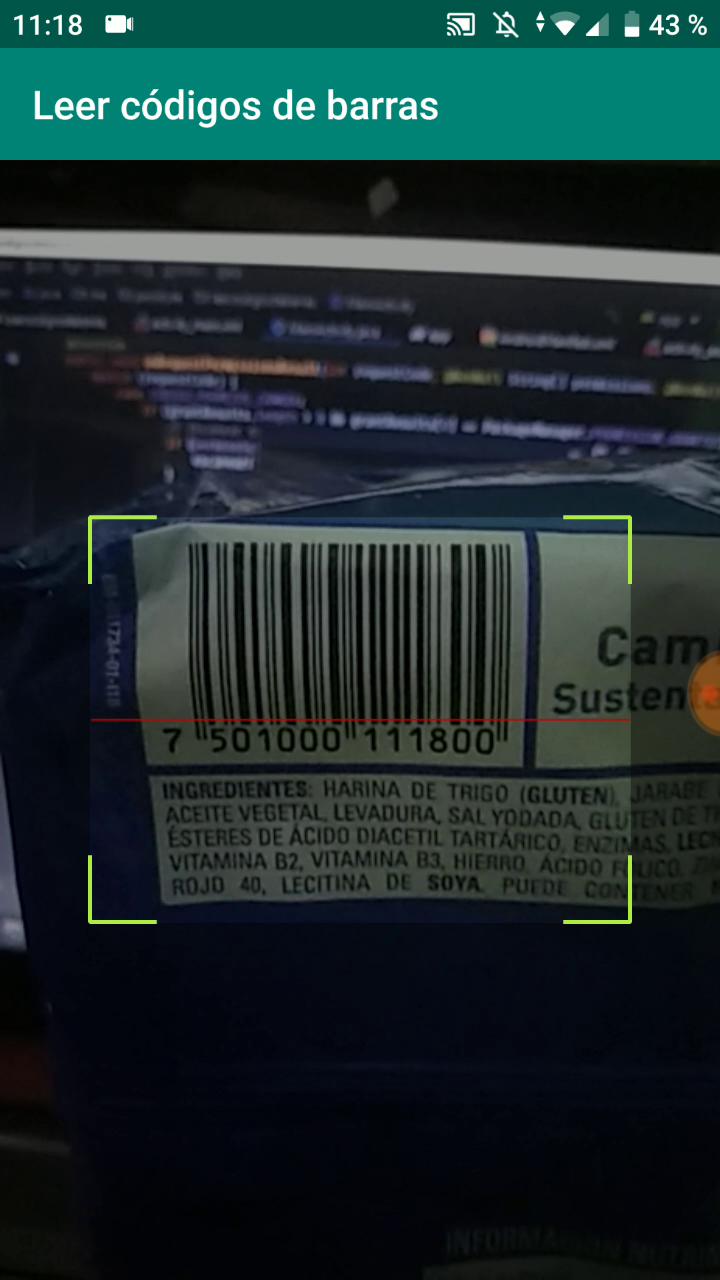 Lector de código de barras con Android