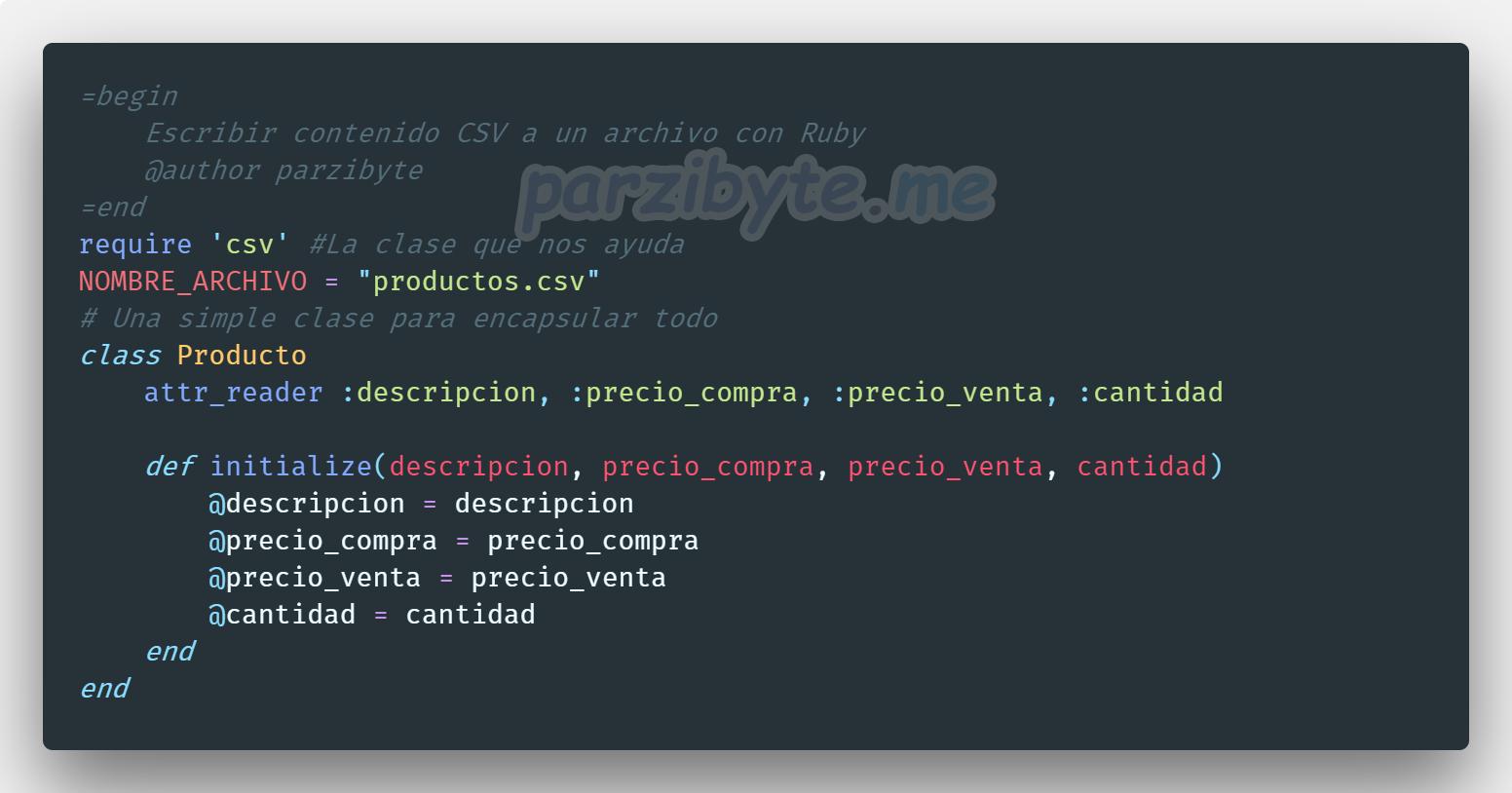 Leer y escribir archivos CSV con Ruby