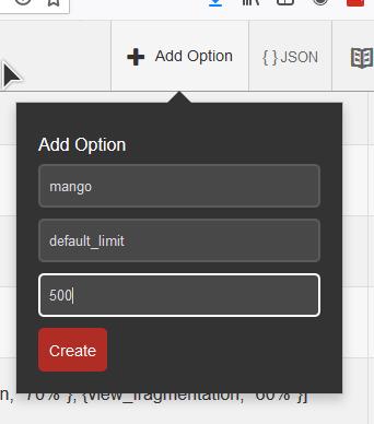 Agregar opción para eliminar límite de 25 elementos en CouchDB