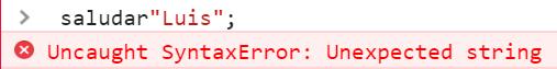 Error de sintaxis si no usamos backticks
