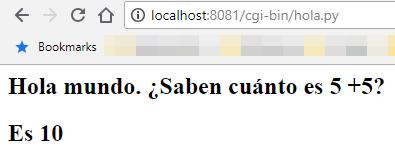 Script ejecutado a través de servidor HTTP