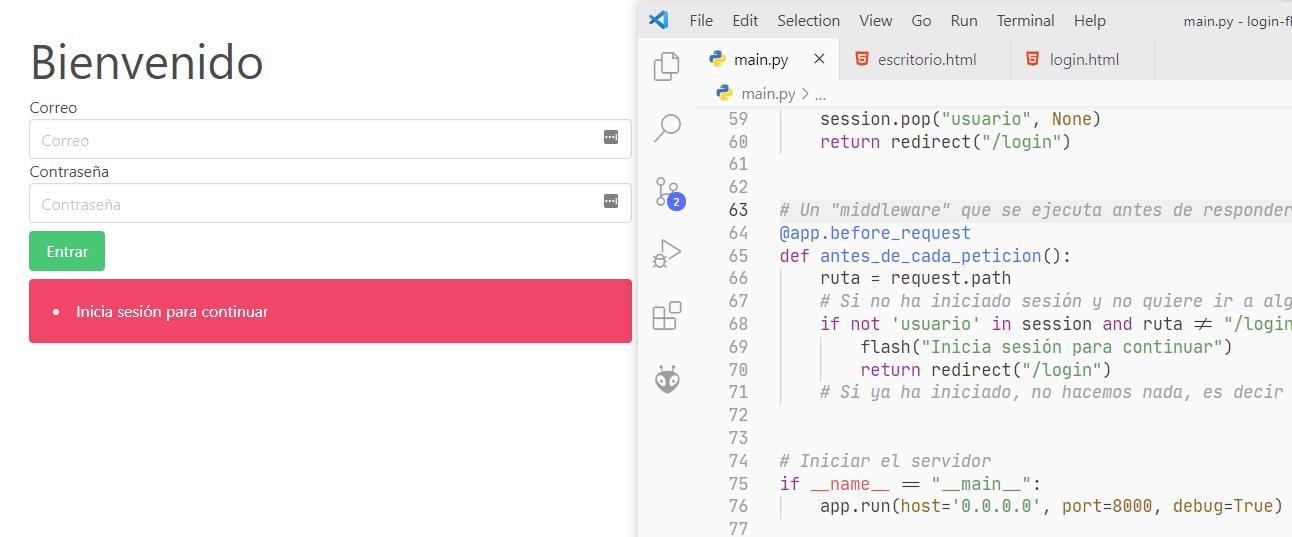Login e inicio de sesión con Flask y Python