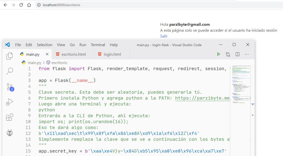 Ruta protegida - Solo usuarios logueados pueden entrar - Programación Flask y Python