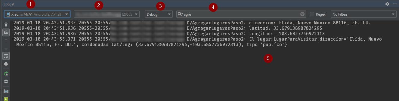 Logcat de Android Studio