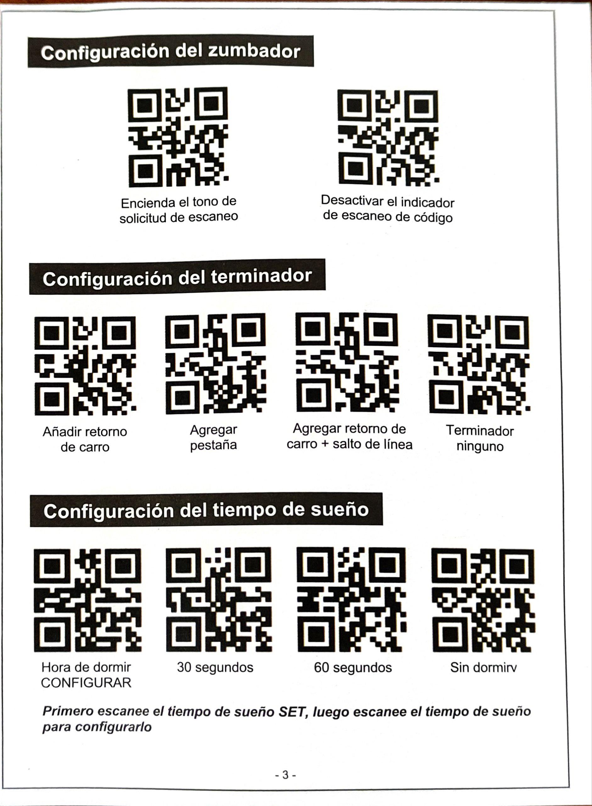 Manual escáner código de barras E307 página 3