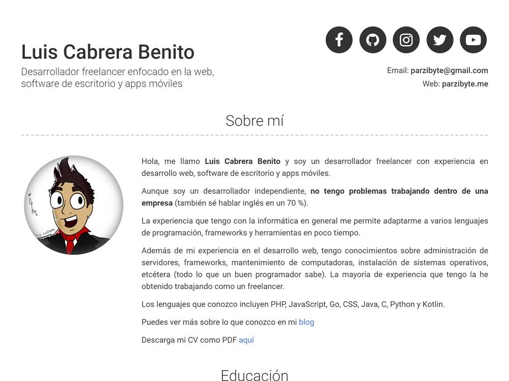Mi nuevo CV