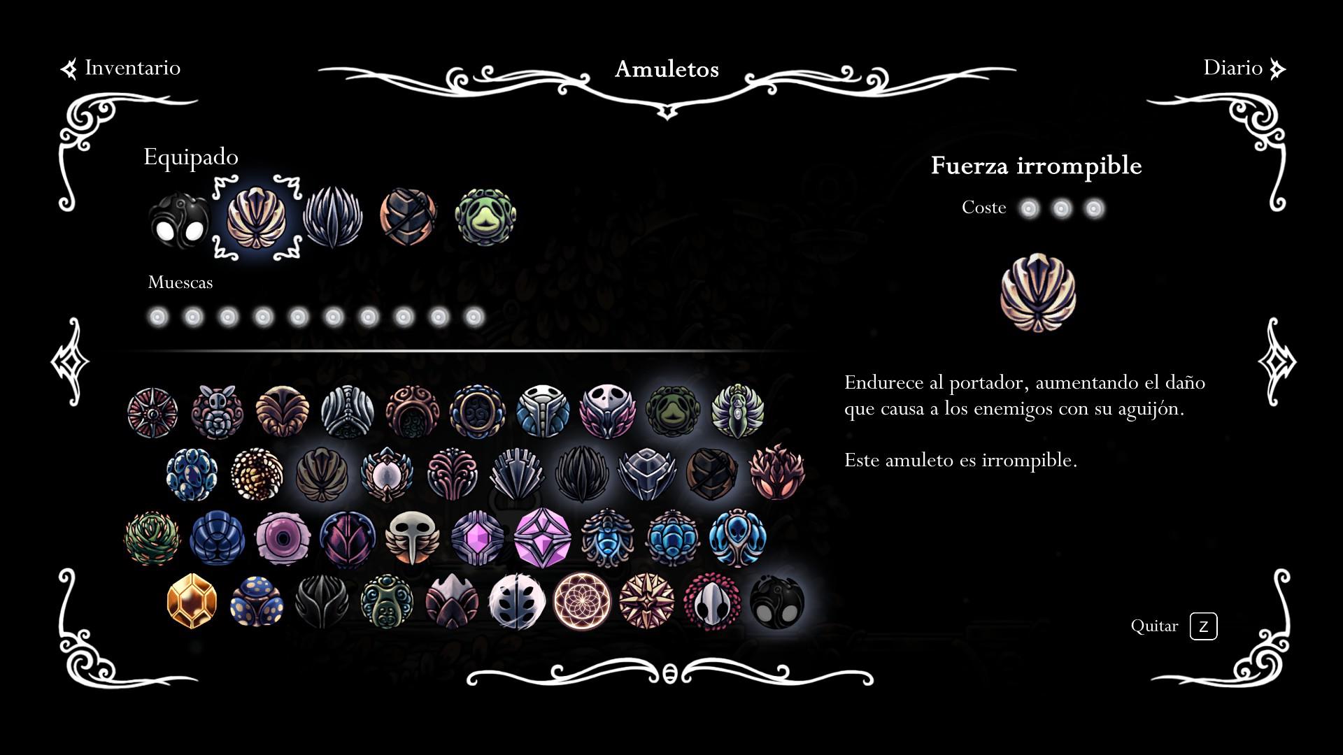 Amuletos para derrotar a Nightmare King Grimm en Hollow Knight