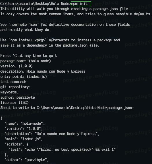 1 - Iniciar proyecto con npm init