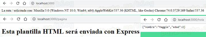 4 - Rutas con Express, servir JSON, HTML o cadena