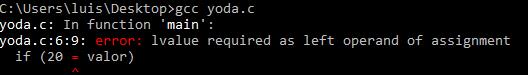 Error de compilación con GCC