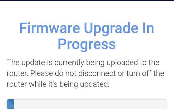 Actualización de firmware en proceso