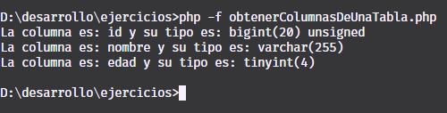 Recorrer nombre de columnas
