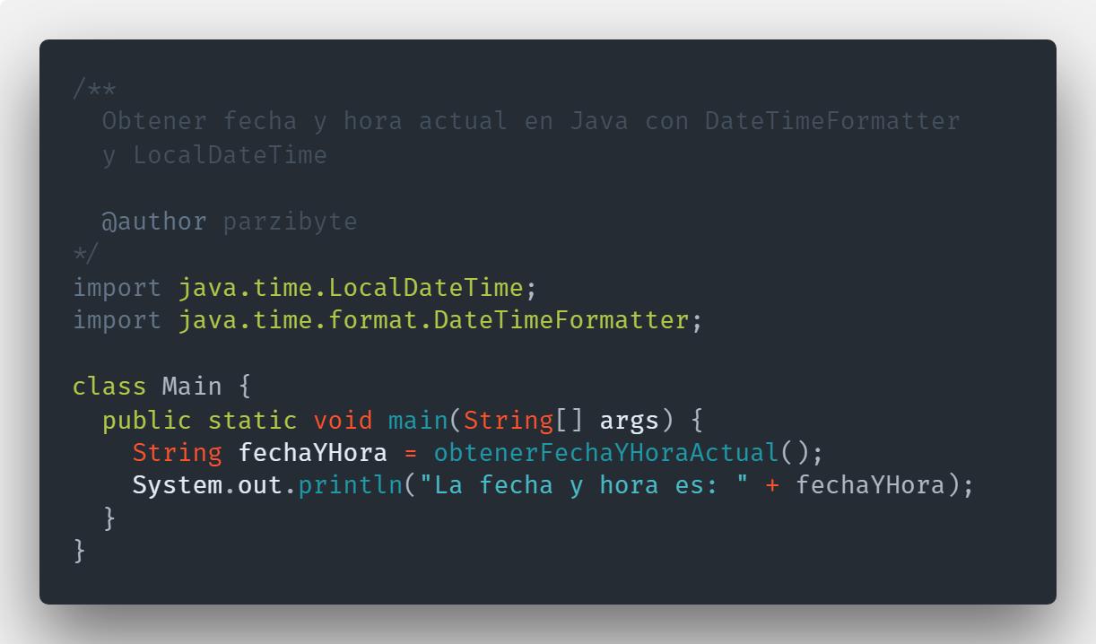 Java - obtener fecha y hora actual como cadena usando formato