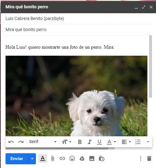 Enviando correo