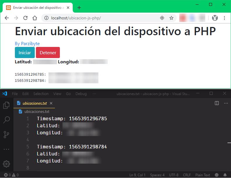 Obtener coordenadas GPS con PHP y JavaScript