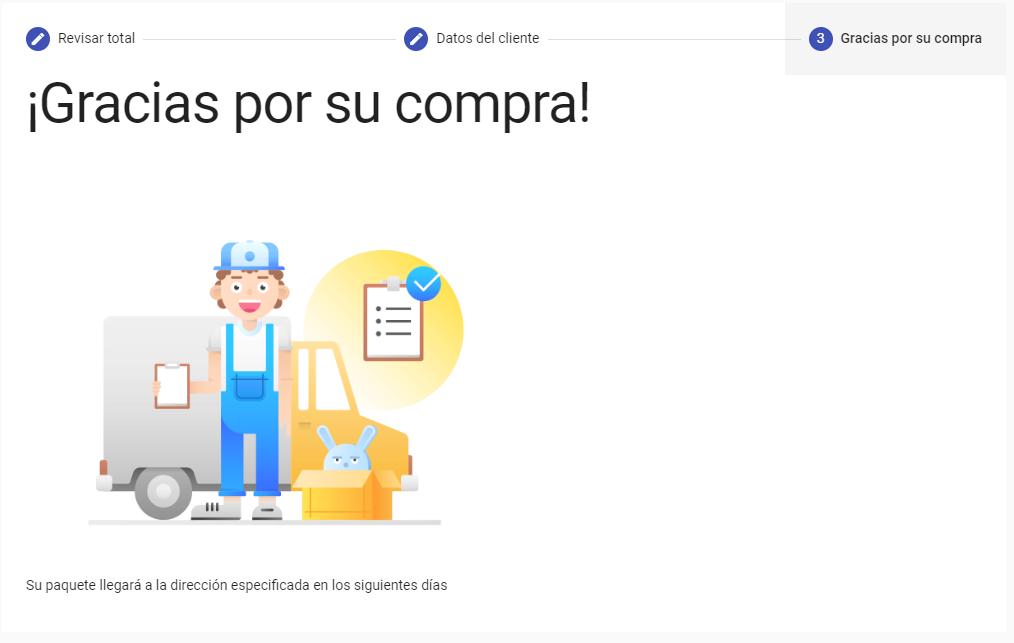 Compra terminada en tienda online con Node y Angular