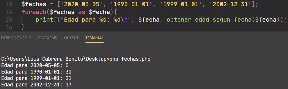 Calcular edad en PHP con fecha de nacimiento